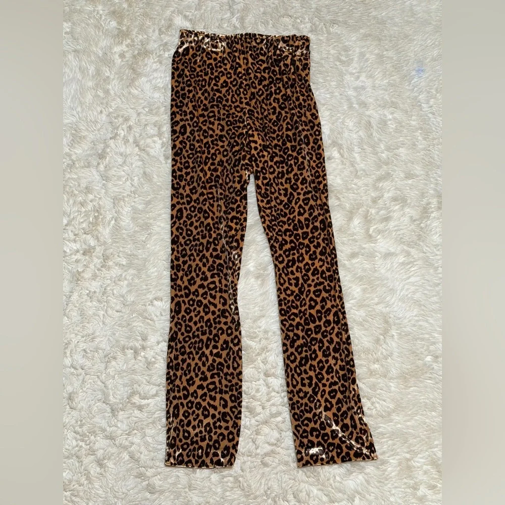 Sezane Gary Trouser in Velvet Leopard Print - Size 4